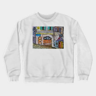 Watercolor Sketch - Genève, Rue de la Tour-de-Boël 6 Crewneck Sweatshirt